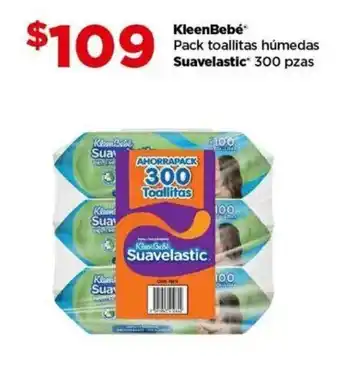 Bodega Aurrerá KleenBebé Pack toallitas húmedas Suavelastic 300 pzas oferta