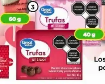 Bodega Aurrerá Great Value Trufas al licor o paleta de malvavisco sabor fresa oferta