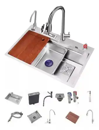 Mercado Libre Fregadero De Acero Inoxidable De Cocina Integrado Accesorio oferta