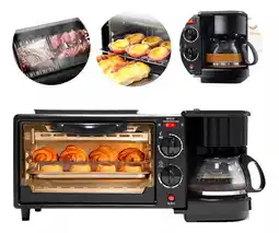 Mercado Libre Centro De Desayuno 3 En 1 Horno Tostadora Cafetera Plancha oferta