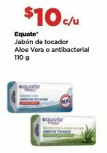 Bodega Aurrerá Equate Jabón de tocador Aloe Vera o antibacterial 110 g oferta