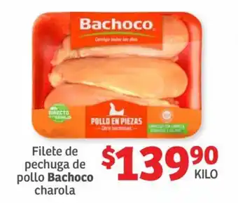 Filete de pechuga de pollo Bachoco charola, kilo