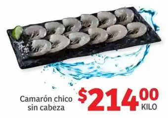 Soriana Híper Camarón chico sin cabeza, kilo oferta