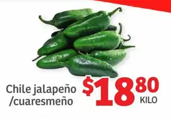 Soriana Híper Chile jalapeño /cuaresmeño, kilo oferta