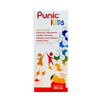 Farmacia San Pablo Punic Kids Jarabe a base de Vitaminas Cúrcuma Jengibre Sabor a Mango oferta