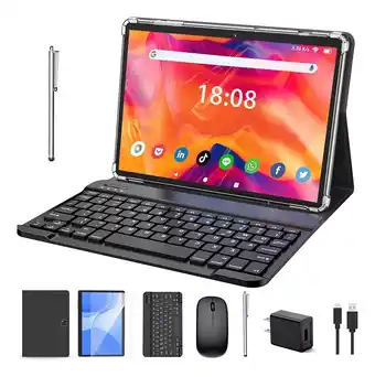 Mercado Libre Tablet Hd Android 10'' 6g+128g Octa-core Teclado Con Funda oferta