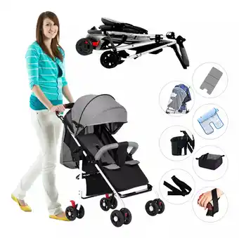 Mercado Libre Carriola De Bastón Plegable Para Bebe Niños Reclinable Color Gris oferta
