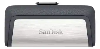 Memoria USB SanDisk Ultra Dual Drive Type-C 128GB 3.1 Gen 1 negro y plateado