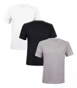 Mercado Libre 3 Playeras Hombre Lisa Cuello Redondo Paquete Pol/algodón oferta