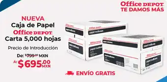 Caja de Papel Office DEPOT Carta 5,000 hojas