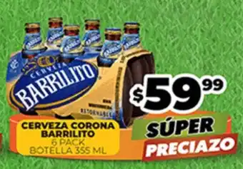 CERVEZA CORONA BARRILITO 6 PACK BOTELLA 355 ML