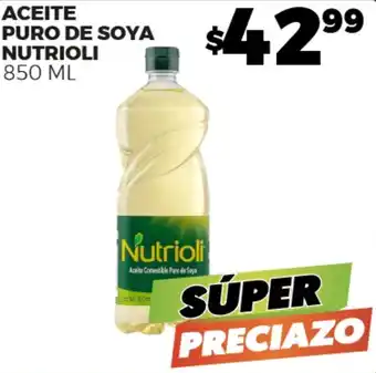 Merco ACEITE PURO DE SOYA NUTRIOLI 850 ML oferta