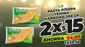 Merco PASTA P/SOPA YEMINA VARIEDAD 200 GR X 2 oferta