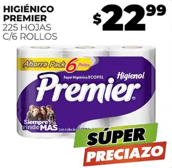 Merco HIGIÉNICO PREMIER 225 HOJAS C/6 ROLLOS oferta