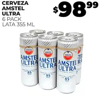 CERVEZA AMSTEL ULTRA 6 PACK LATA 355 ML