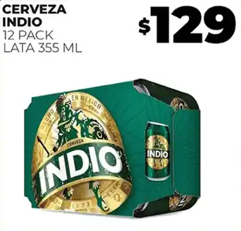 Merco CERVEZA INDIO 12 PACK LATA 355 ML oferta