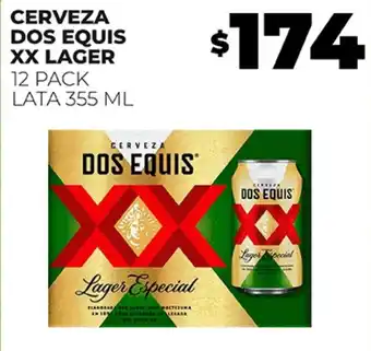 Merco CERVEZA DOS EQUIS XX LAGER 12 PACK LATA 355 ML oferta