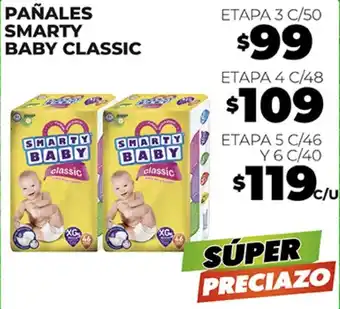 PAÑALES SMARTY BABY CLASSIC ETAPA 3 C/50