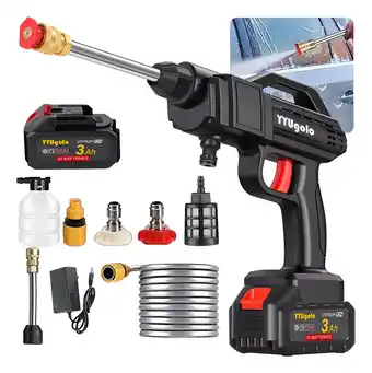 Mercado Libre Inalámbrica Hidrolavadora/pistola Lavado Coche 48v Portatil Negro oferta