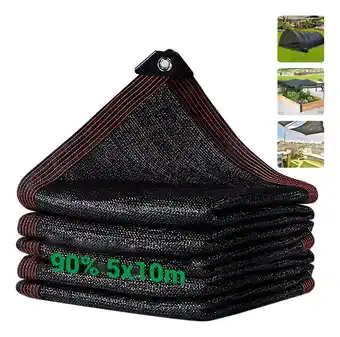 Mercado Libre Malla Sombra Negra 5x10 90% Maya Sombra Plantación oferta