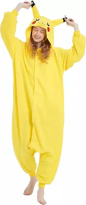 Mercado Libre Pijama Mameluco Pokemón Pikachu Cosplay Unisex Adulto oferta
