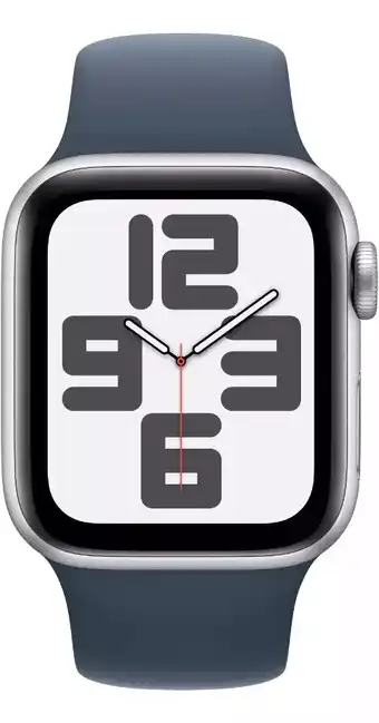 Mercado Libre Apple Watch SE GPS (2da Gen) • Caja de aluminio color plata de 44 mm • Correa deportiva azul tormenta - M/L - Distribuidor au oferta