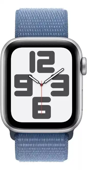 Mercado Libre Apple Watch SE GPS (2da Gen) • Caja de aluminio color plata de 44 mm • Correa loop deportiva azul invierno - Distribuidor Aut oferta