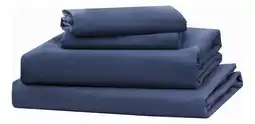 Mercado Libre Juego De Sábanas Matrimoniale Ultrasuave Anti-ácaros 4pzs Diseño de la tela Azul oscuro oferta