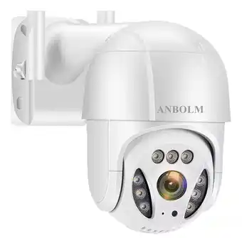 Mercado Libre Cámara de seguridad ANBOLM ELECA50 con resolución de 4MP visión nocturna incluida blanca oferta