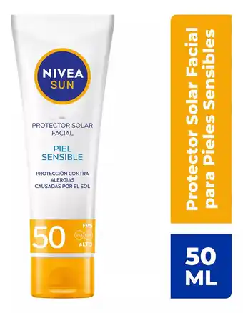 Protector Solar Facial Fps 50+ Nivea Sun Piel Sensible 50ml
