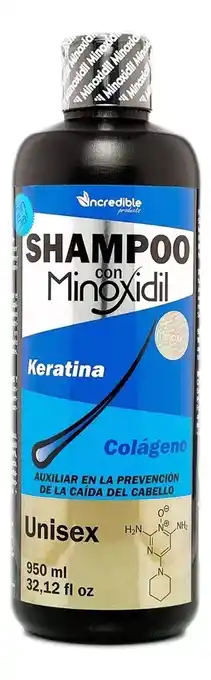 Mercado Libre Shampoo Incredible Minoxidil Con Colágeno en botella de 950mL por 1 unidad oferta