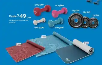 Variedad de mancuernas o discos 0.45 kg
