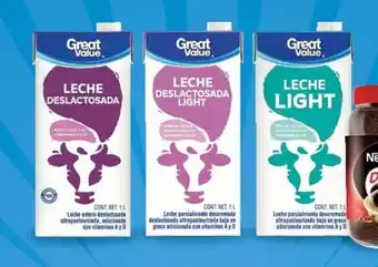 Walmart Variedad de leche Great Value 1L x 2 oferta