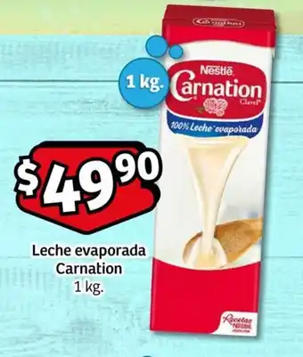 Leche evaporada Carnation 1 kg.