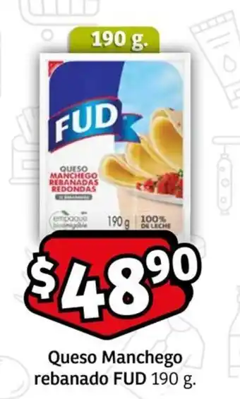 Soriana Mercado Queso Manchego rebanado FUD 190 g. oferta
