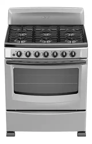 Estufa Al Piso Gas Acros 6 Quemadores Acero Inoxidable