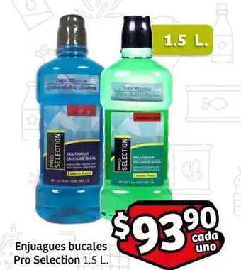 Soriana Mercado Enjuagues bucales Pro Selection 1.5 L. oferta