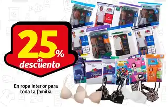 Soriana Mercado En ropa interior para toda la familia oferta