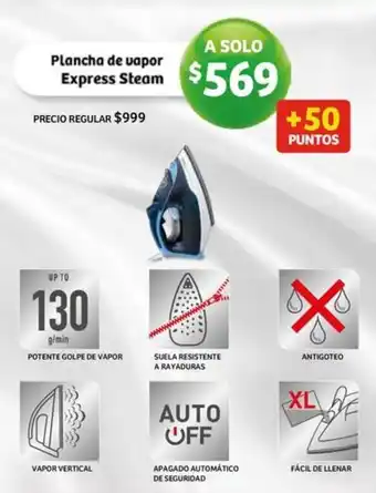 Soriana Mercado Plancha de vapor Express Steam oferta