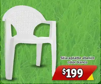 Silla apilable abanico color blanco