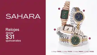 Coppel SAHARA Relojes quincenales oferta