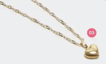 Collar acero inoxidable PLAFER Diseño torsal corazón