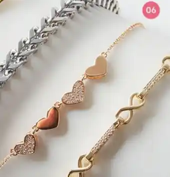 Pulsera de oro 18K PLAFER Diseño cuatro corazones