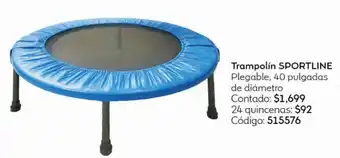 Trampolín SPORTLINE Plegable, 40 pulgadas de diámetro