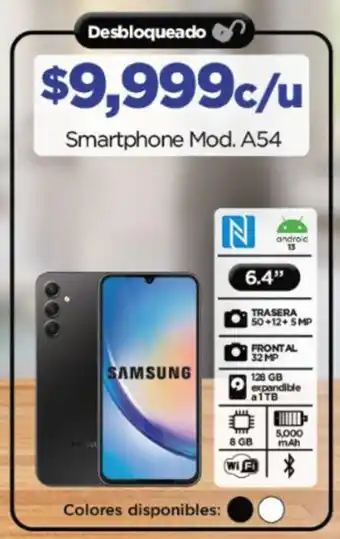 Chedraui SAMSUNG Smartphone Mod. A54 oferta