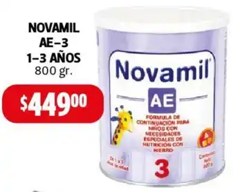 Farmacias Guadalajara NOVAMIL AE-3 1-3 AÑOS 800gr oferta