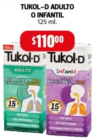 Farmacias Guadalajara TUKOL-D ADULTO O INFANTIL 125ml oferta