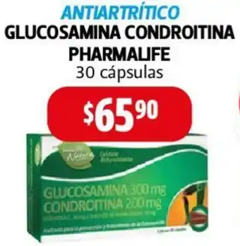 Farmacias Guadalajara ANTIARTRÍTICO GLUCOSAMINA CONDROITINA PHARMALIFE 30cápsulas oferta