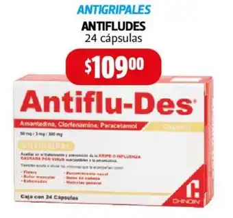 Farmacias Guadalajara ANTIGRIPALES ANTIFLUDES 24 cápsulas oferta