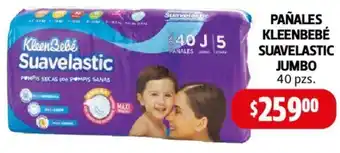 Farmacias Guadalajara PAÑALES KLEENBEBÉ SUAVELASTIC JUMBO 40 pzs oferta